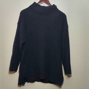 USED EDDIE BAUER Rest and Repeat Funnel Neck Sweater SIZE M COLOR GRAY GREEN